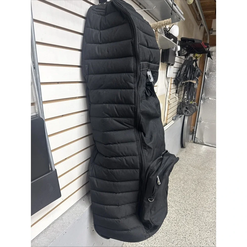 Samsonite Golf Premium Quilted Heavy Padded Rolling Golf Bag Travel Black NICE!